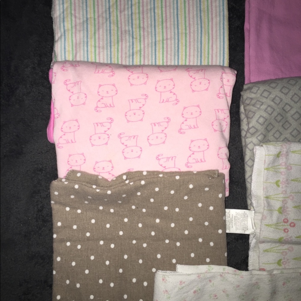 9 receiving blankets